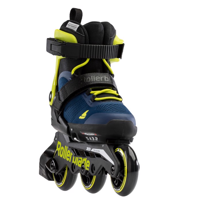 ROLLERBLADE Microblade 3WD 2021 Afxomeioumena Patinia - Blue Royal/Lime